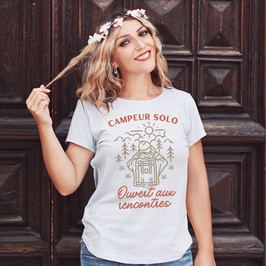 T-shirt de camping, pour les célibataires !