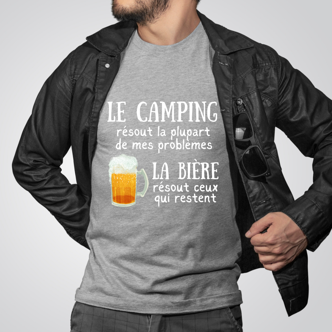 Avec le camping et de la bière, il n'y a plus de problème !