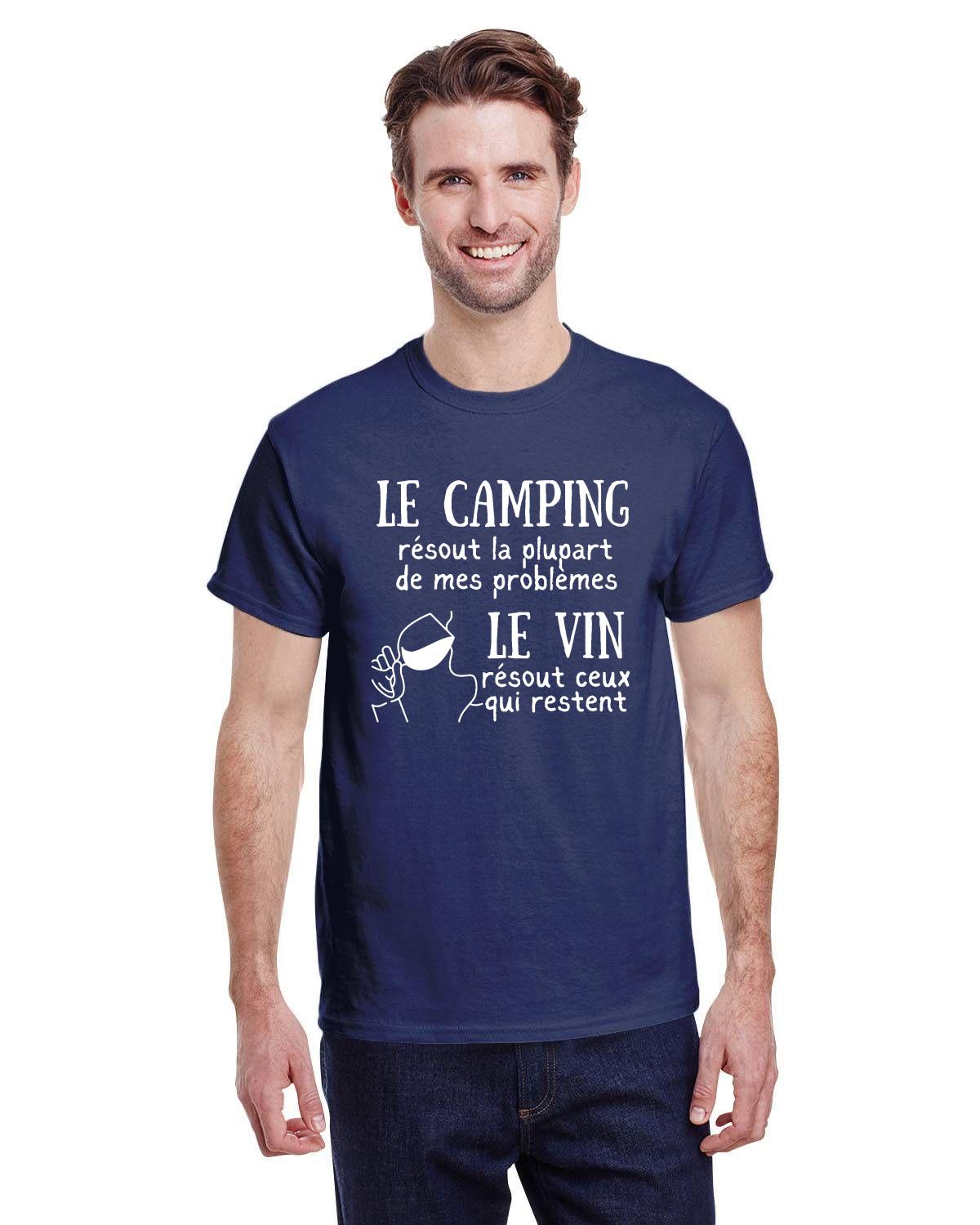 Avec le camping et du vin, il n'y a plus de problème !