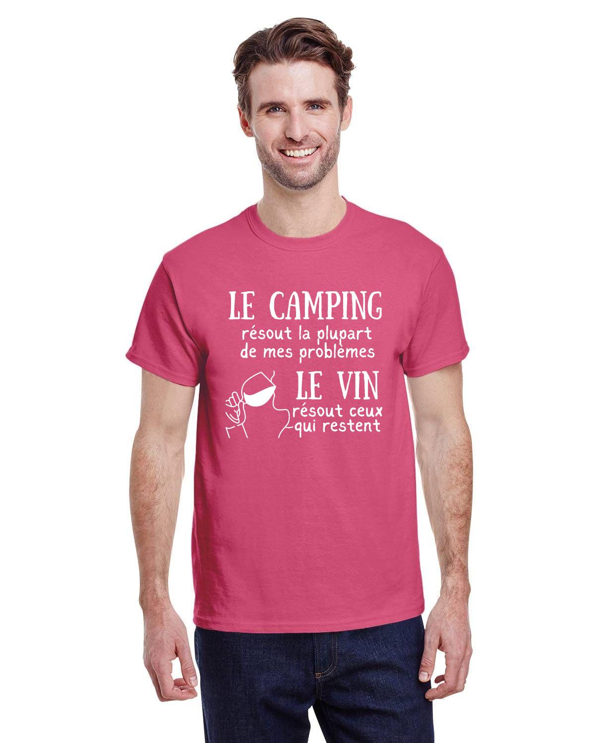 Avec le camping et du vin, il n'y a plus de problème !