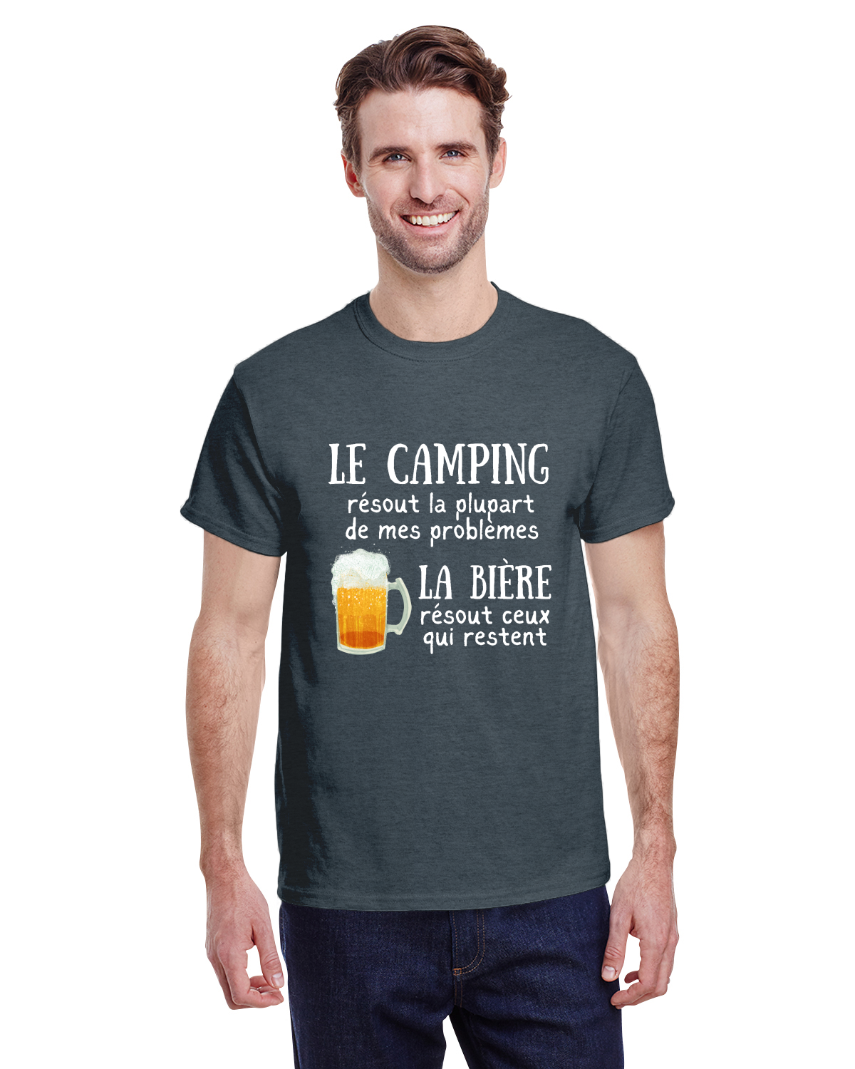 Avec le camping et de la bière, il n'y a plus de problème !